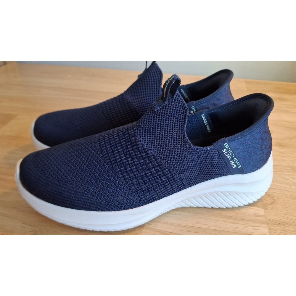 Skechers Slip-Ins Ultra Flex 3.0 Smooth Step Womens Size 8W Blue Slip On Shoes